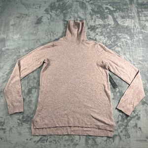 NWT Cyrus Women's Pink Heathered Turtleneck Long Sleeve Sweater Top Size S‎